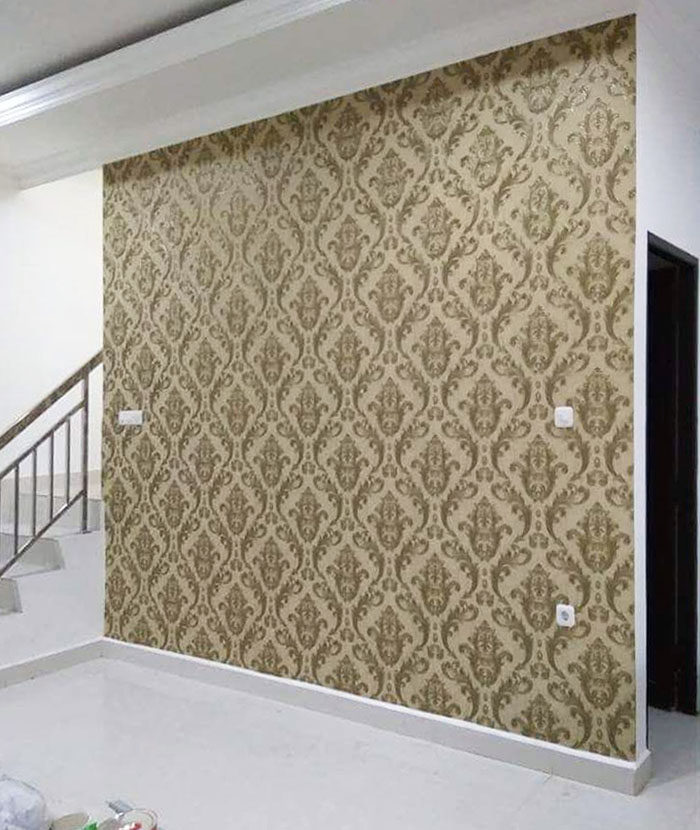 trang trí tường bằng giấy dán tường cổ điển